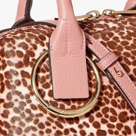Vince Camuto Kime Tea Rose Leopard Print Handbag Calf Hair - Picture 5 of 16